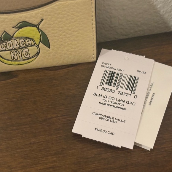 Coach Cream and Tan Card Holder - Picture 2 of 9